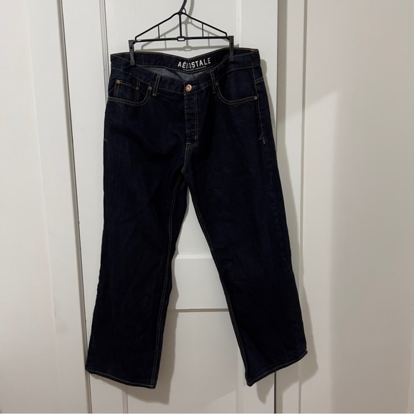 Aeropostale Dark Blue Straight Leg Jeans - Picture 1 of 6